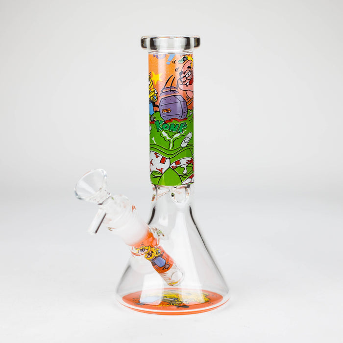 7.5" 4mm Cartoon Design Beaker Bong [PIP877]_6