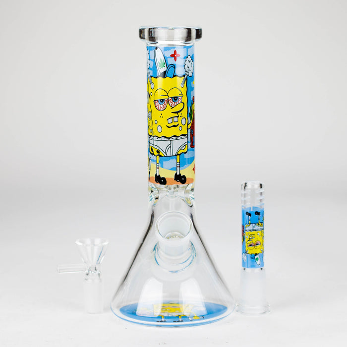 7.5" 4mm Cartoon Design Beaker Bong [PIP877]_5