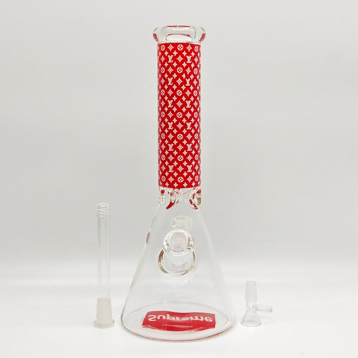 14" Stylish Designed 7mm Glow in the dark Glass Bong [LV145007]_10