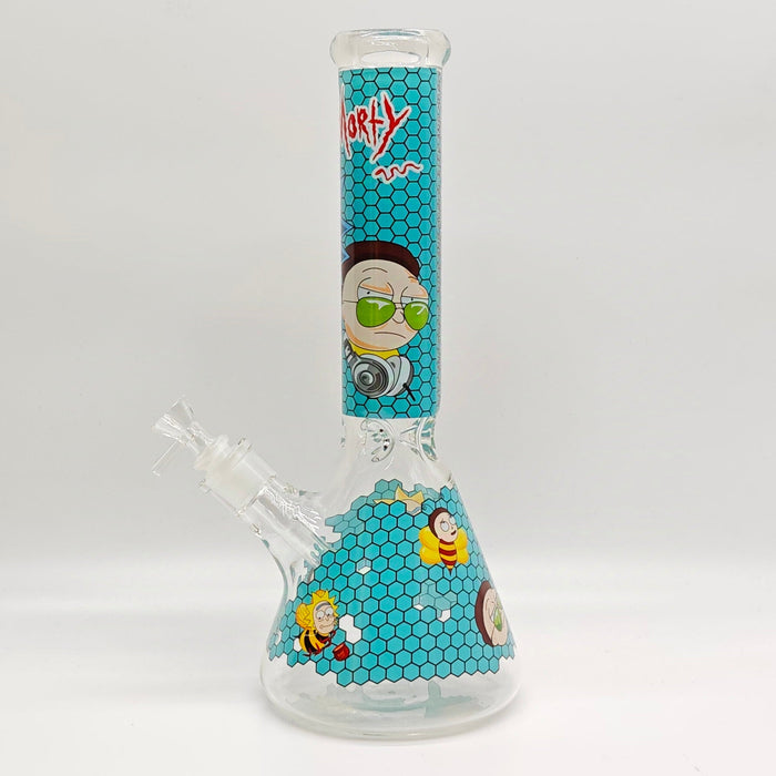 14" 7mm R&M Cartoon Beaker Glass Bong [P29]_10