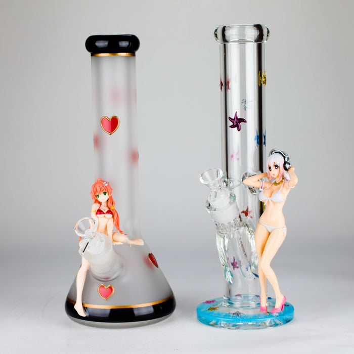 12" Figure Base Glass Bong_0