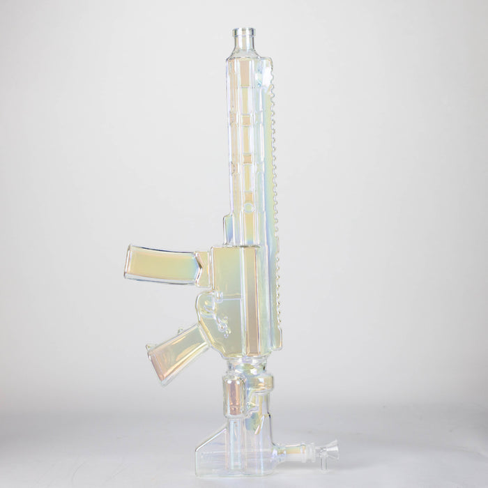 22" Electroplated Machin gun Design Glass Bong with Display Stand [GU003]_5