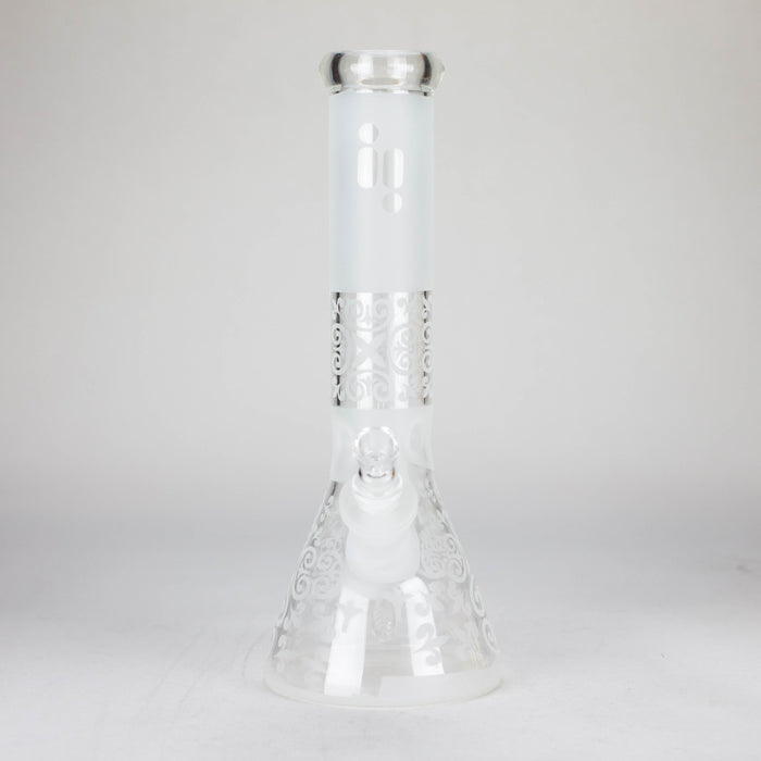 12" Frosted glass beaker water bong_2