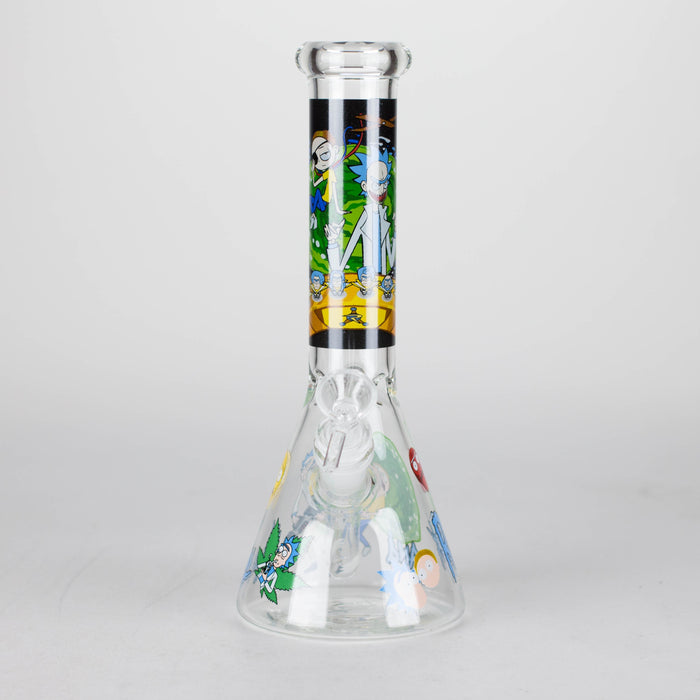 10" Cartoon Designs Glow In The Dark beaker bong In the Box [PIP302]_1