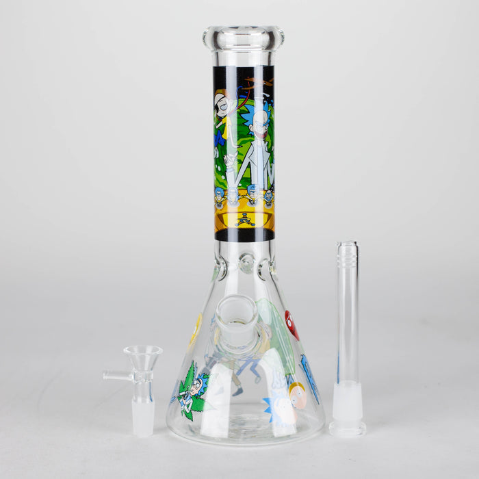 10" Cartoon Designs Glow In The Dark beaker bong In the Box [PIP302]_5