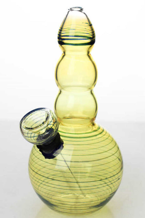 6 inches changing color glass water bong_6