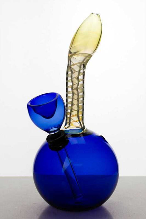 6 inches changing color glass water bong_2