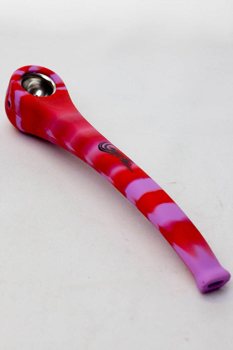 9" Genie Silicone hand pipe with metal bowl_2