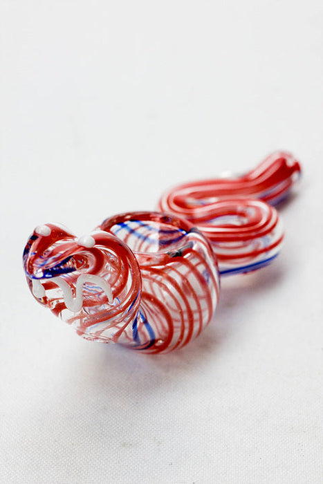 Cobra shape glass small hand pipe_2