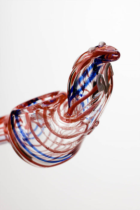 Cobra shape glass small hand pipe_4