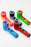 Multi colored Silicone hand pipe with glass bowl and tube_0