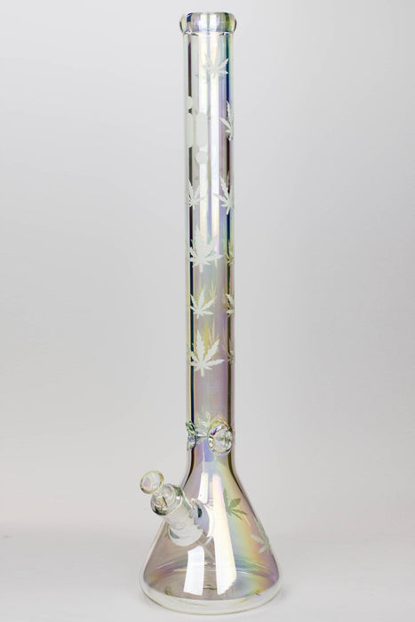 24" Infyniti leaf 7 mm metallic glass water bong_12