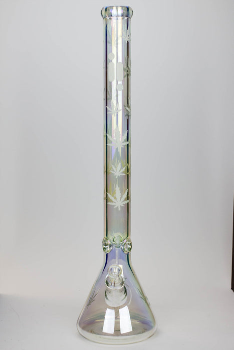 24" Infyniti leaf 7 mm metallic glass water bong_2