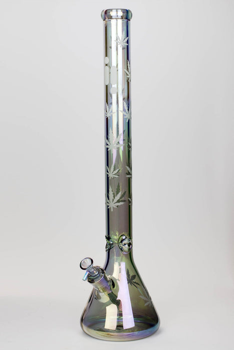 24" Infyniti leaf 7 mm metallic glass water bong_15