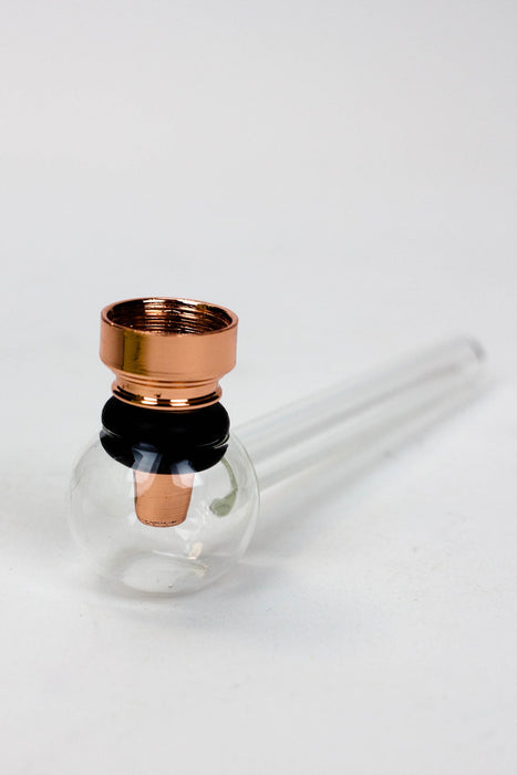 5.5" Glass tube pipe TP001 with metal screen Box of 24_3