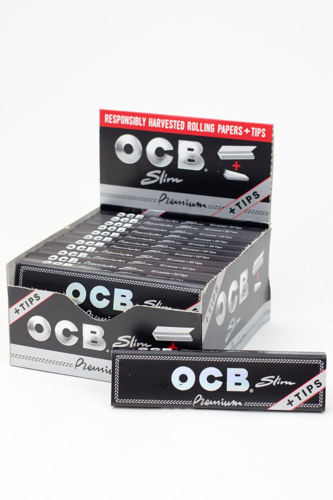 OCB King Slim Premium rolling paper with Tips_0