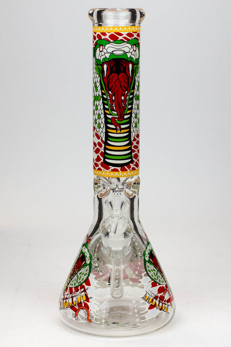 14" King Cobra Glow in the dark 9 mm glass bong_7