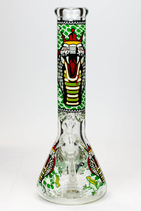 14" King Cobra Glow in the dark 9 mm glass bong_11