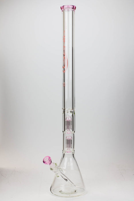 30" Genie 9 mm Dual tree arms beaker glass water bong_9