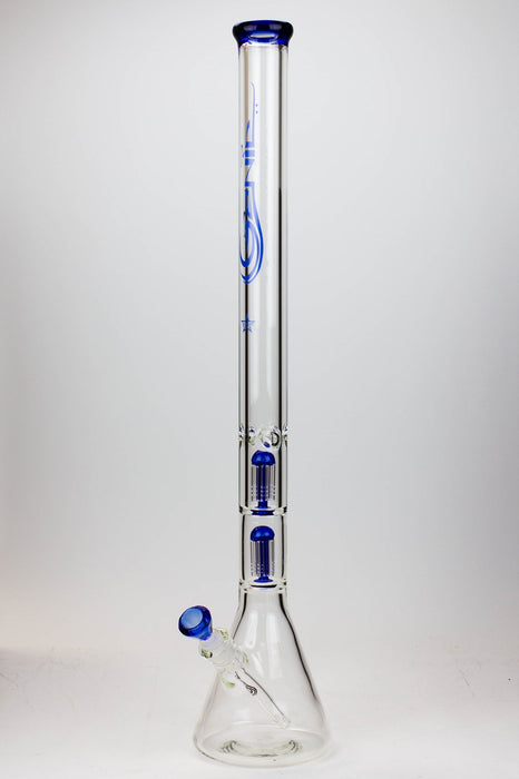 30" Genie 9 mm Dual tree arms beaker glass water bong_10