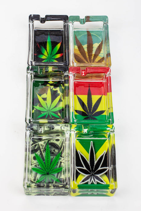 Rectangle glass ashtray Box of 6_8