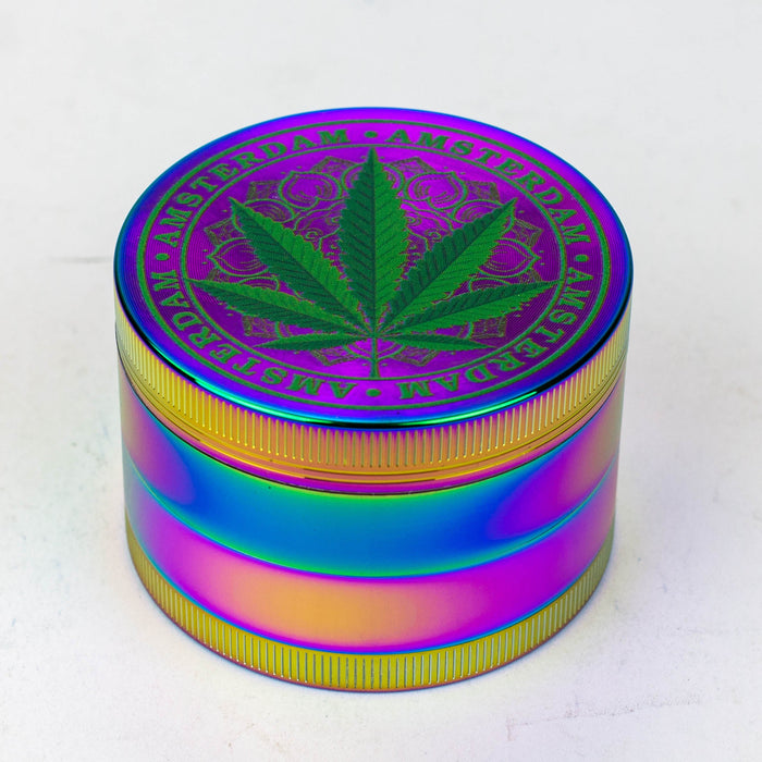 GENIE 4 parts 63 mm Leaf rainbow metal grinder Box of 6_2