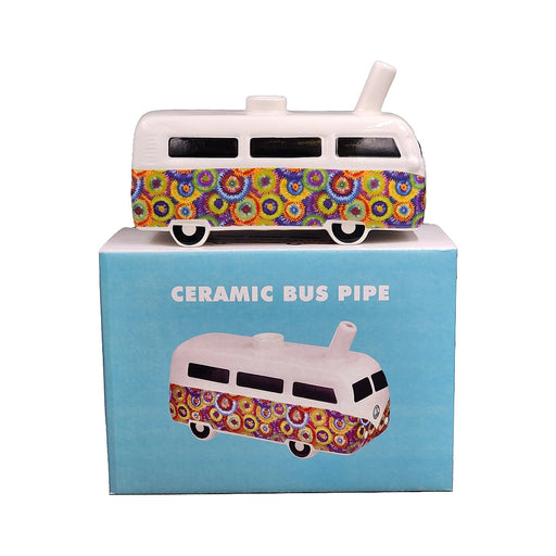 RETRO VINTAGE BUS PIPE - COLORFUL FLOWER BURST DESIGN_1