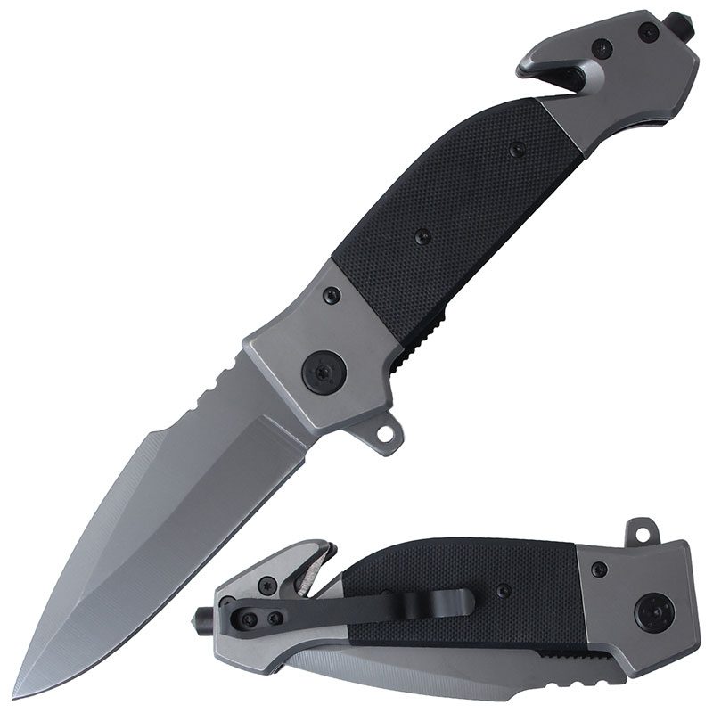 Folding Pocket Knife Stainless - Gun Gray [BF210868]_0