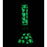 14" Leaf Pattern glow in the dark / 7mm / glass beaker bong [CH-106]_0