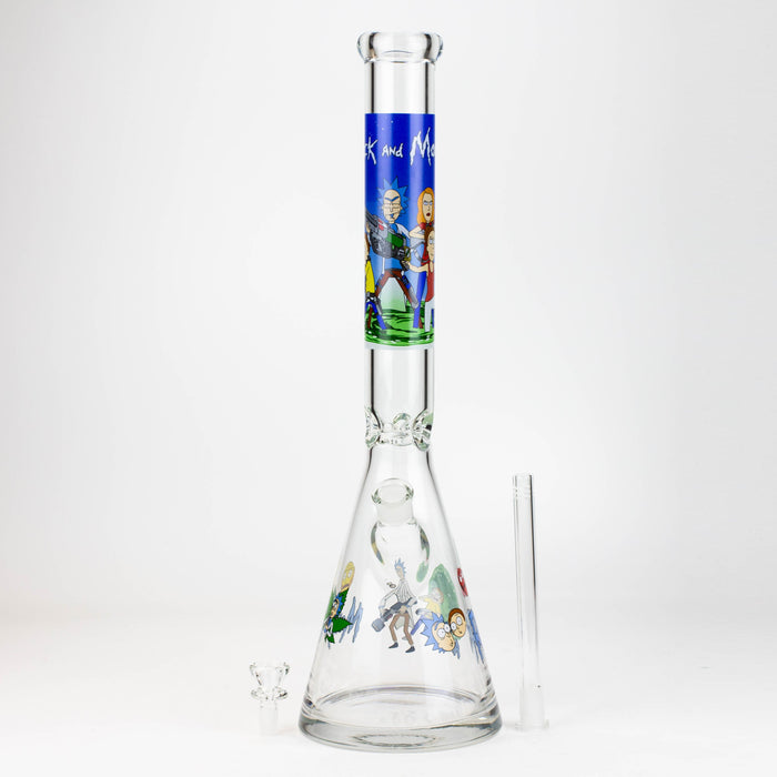 20" RM decal 7 mm glass water bong_2