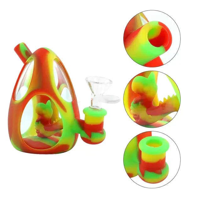 Gotoke | 4.4" YOSHI EGG SILICONE GLASS BUBBLER n_1