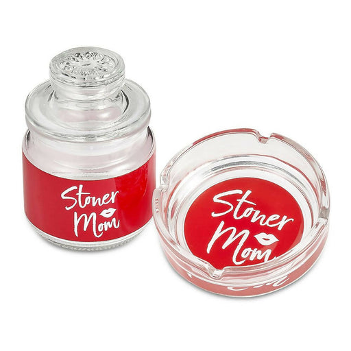 ASHTRAY AND STASH JAR SET - RED STONER MOM DESIGN_0