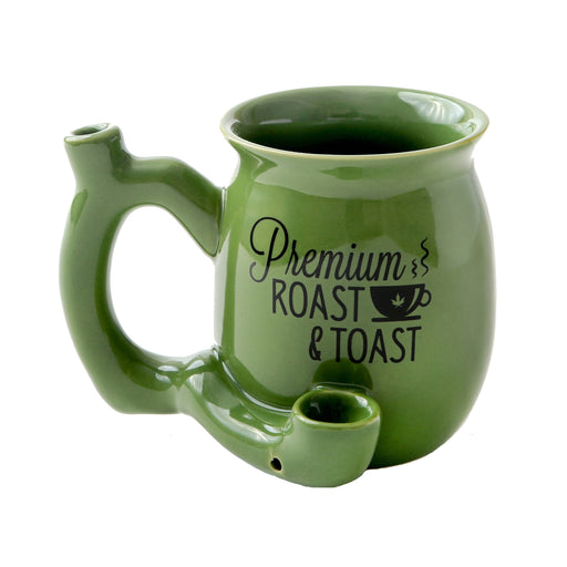 PREMIUM ROAST & TOAST PIPE MUG - GREEN WITH BLACK PRINT_0