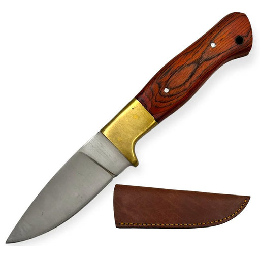 8" Red Hunting Knife-Red Wood [PC-125]_0