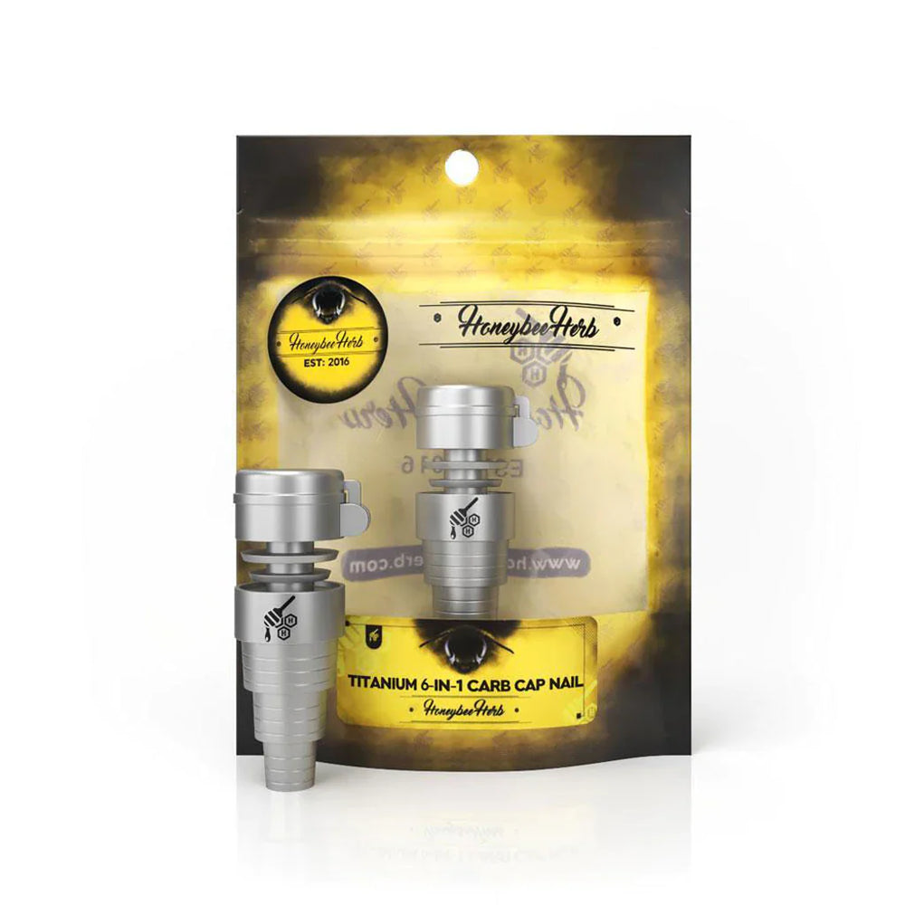 Honeybee Herb | TITANIUM 6 IN 1 CARB CAP DAB NAIL_0