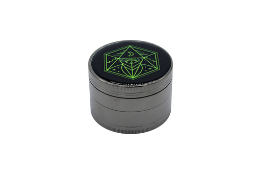 6.3 cm (2.5 inch) Spice Grinder, 4 Part, Vintage, Ancient Symbol Design, Magnetic Lid, Durable Zinc Alloy, Pollen Catcher - Leaf-Way Brand Accessories_1