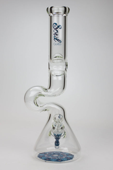 16.5" SOUL Glass 7mm Zig-zag glass water bong_11