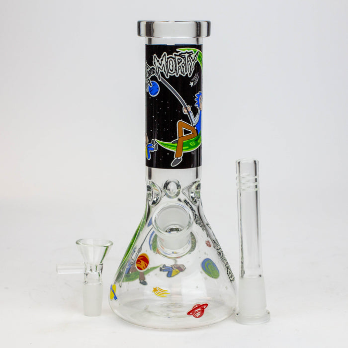 8" NM  Cartoon glass water bong - Glow in the dark_5