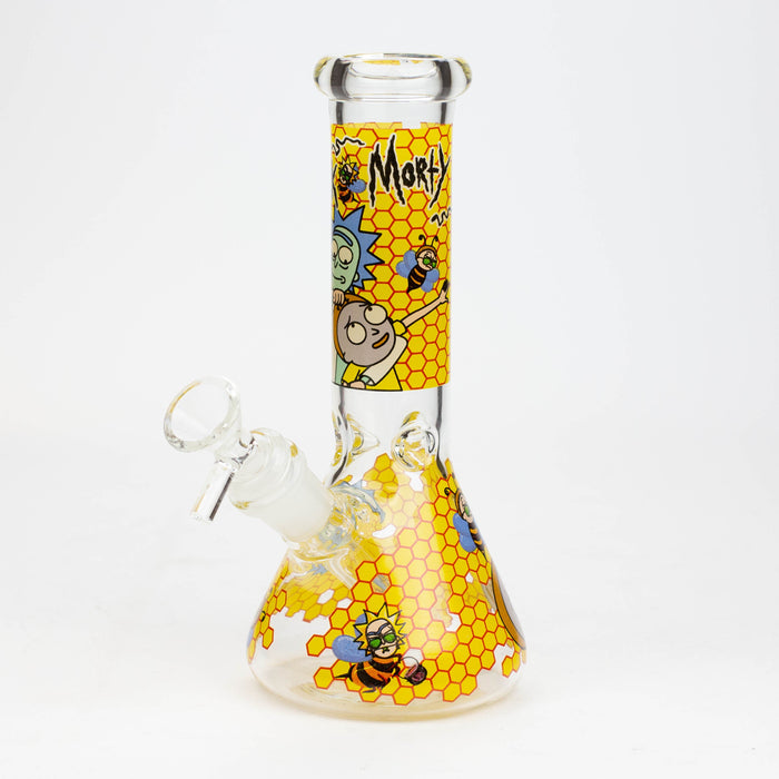 8" NM  Cartoon glass water bong - Beehive_11