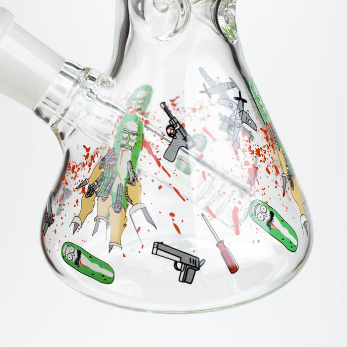 8" NM glass water bong - Glow In the dark_4