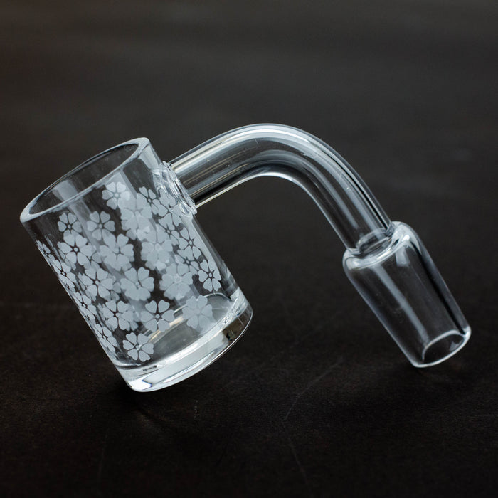 Flat top Original banger with sandblast graphic for 14 mm male joint_3