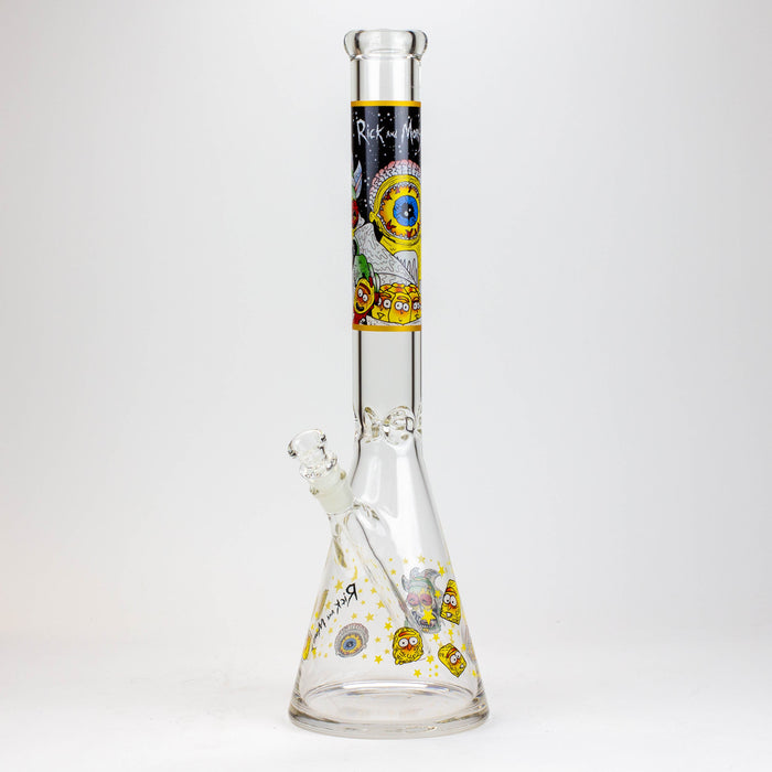 20" RM decal 7 mm glass water bong_5