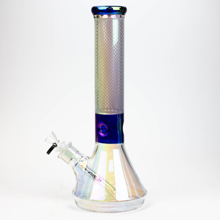 13" Genie electroplated glass beaker bong ( F11 )_1