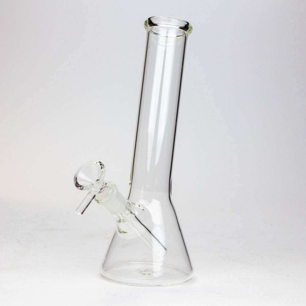 8" Clear glass beaker water bong_0