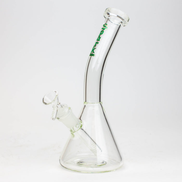 10" SPARK beaker thick glass bent neck water bong_4