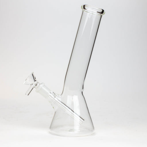 8" Clear glass beaker water bong_1