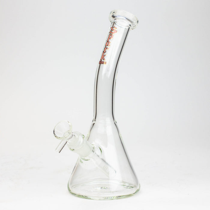 10" SPARK beaker thick glass bent neck water bong_6