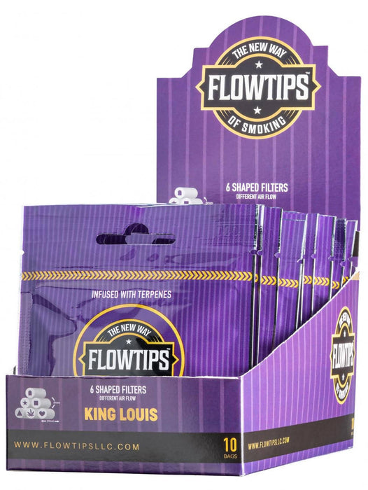 Flowtips Terpene Filter Tips - King Louis - 25 ct. Bag - 10 ct. Display_0