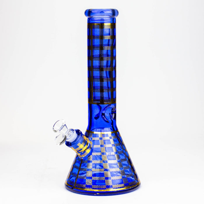 12" 7mm glass neon beaker water bong_8