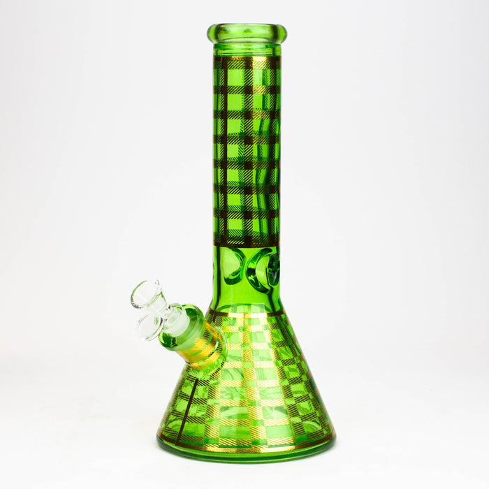 12" 7mm glass neon beaker water bong_11